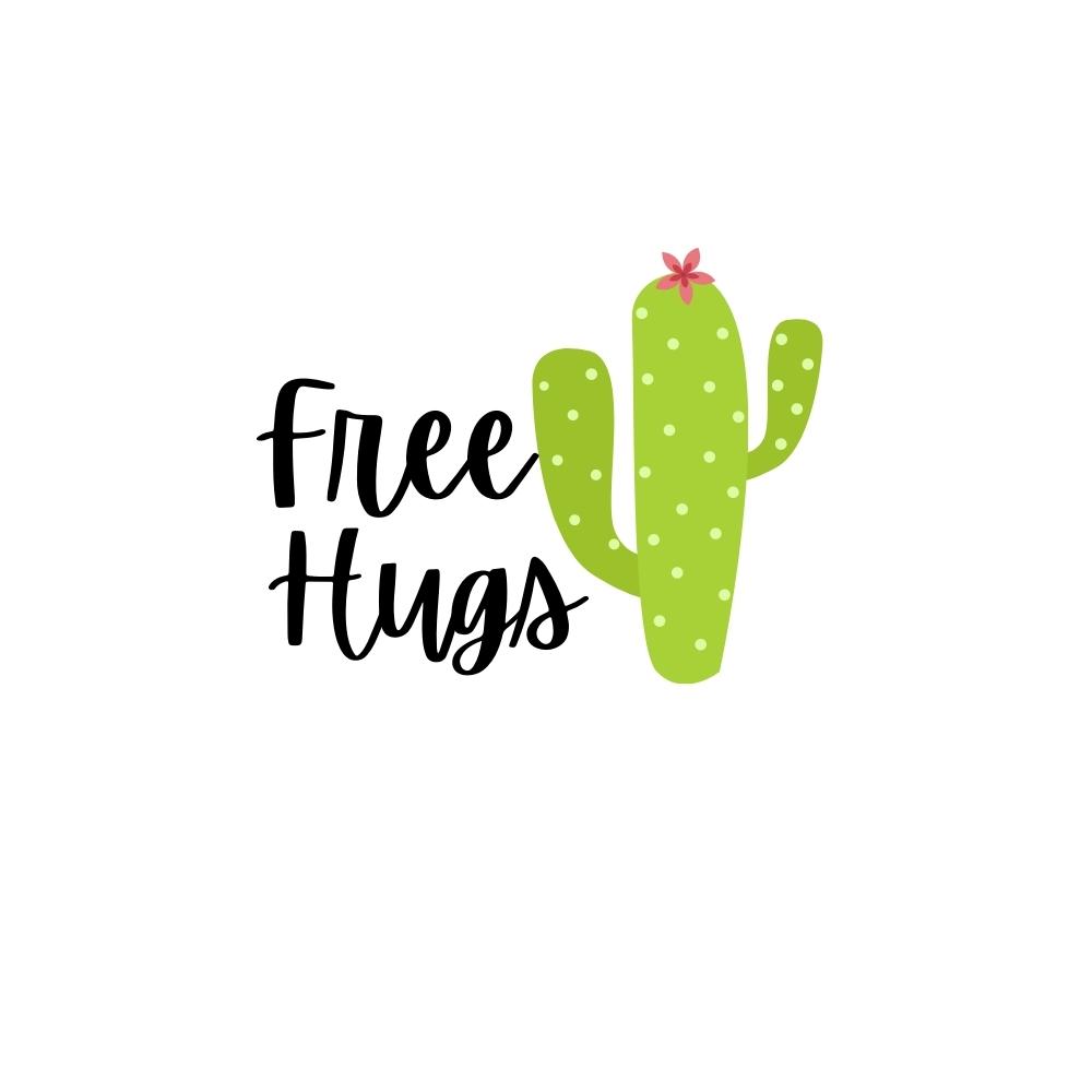 Free Hugs Cactus SVG