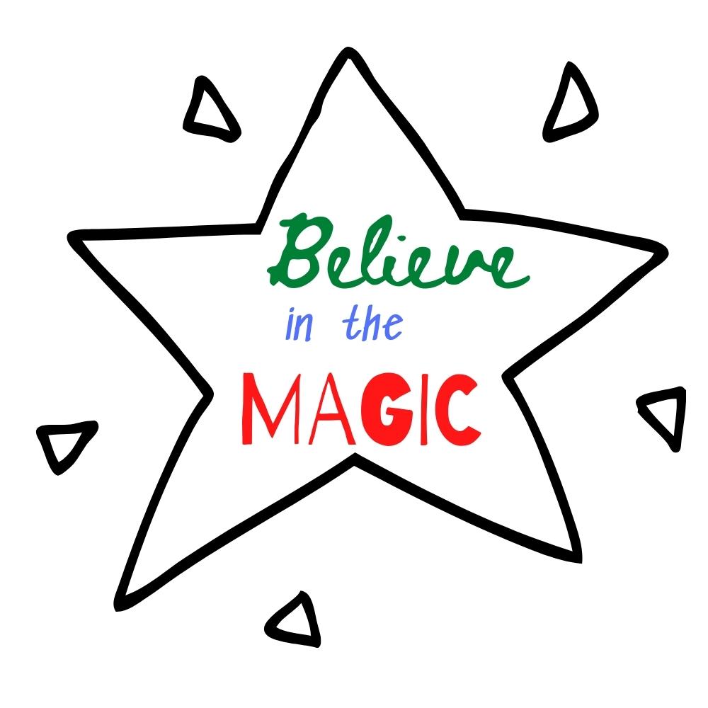 Believe in Magic of Christmas Star SVG