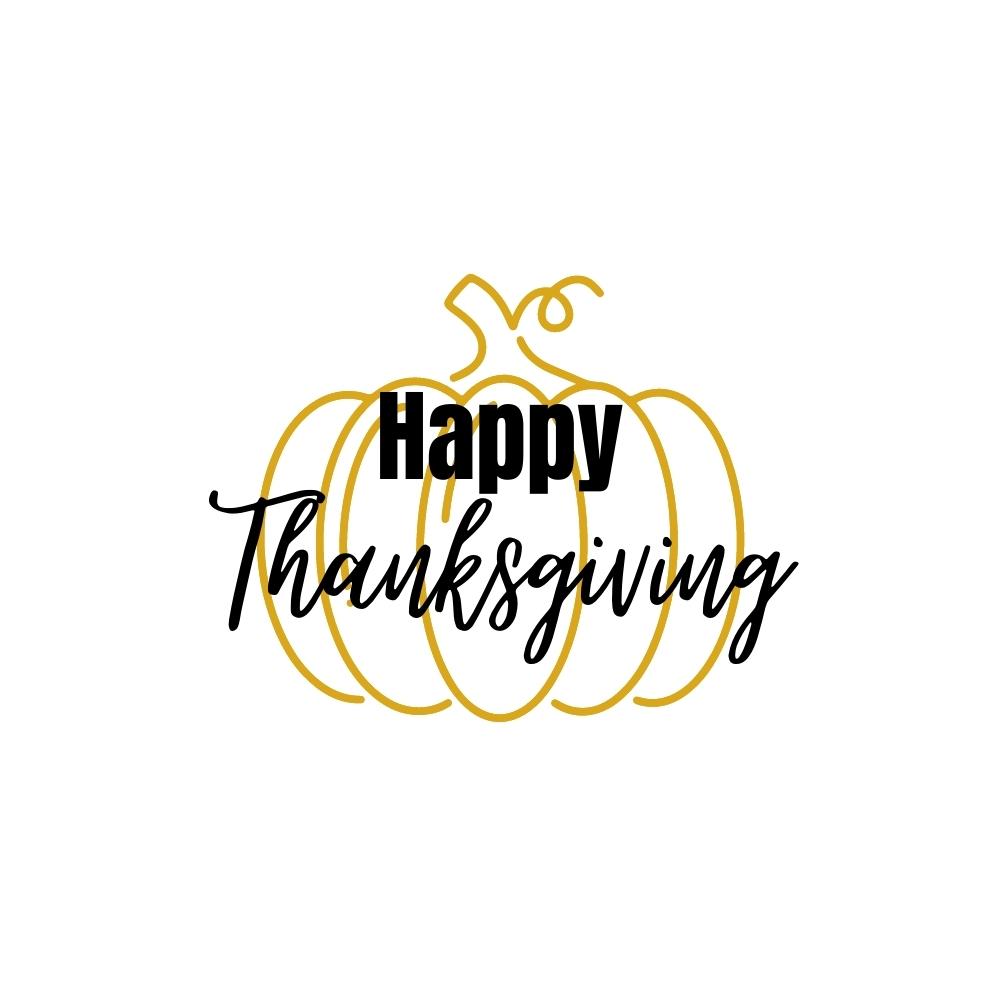 Happy Thanksgiving Pumpkin SVG