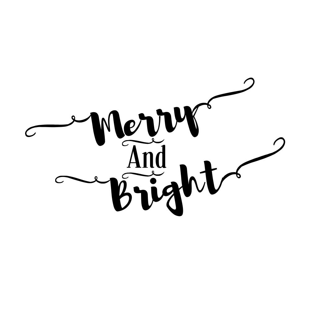 Merry and Bright SVG