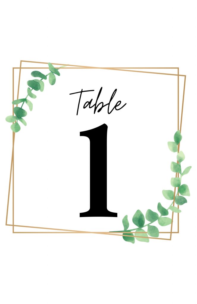 Table Numbers Printable | Crafty Doyles