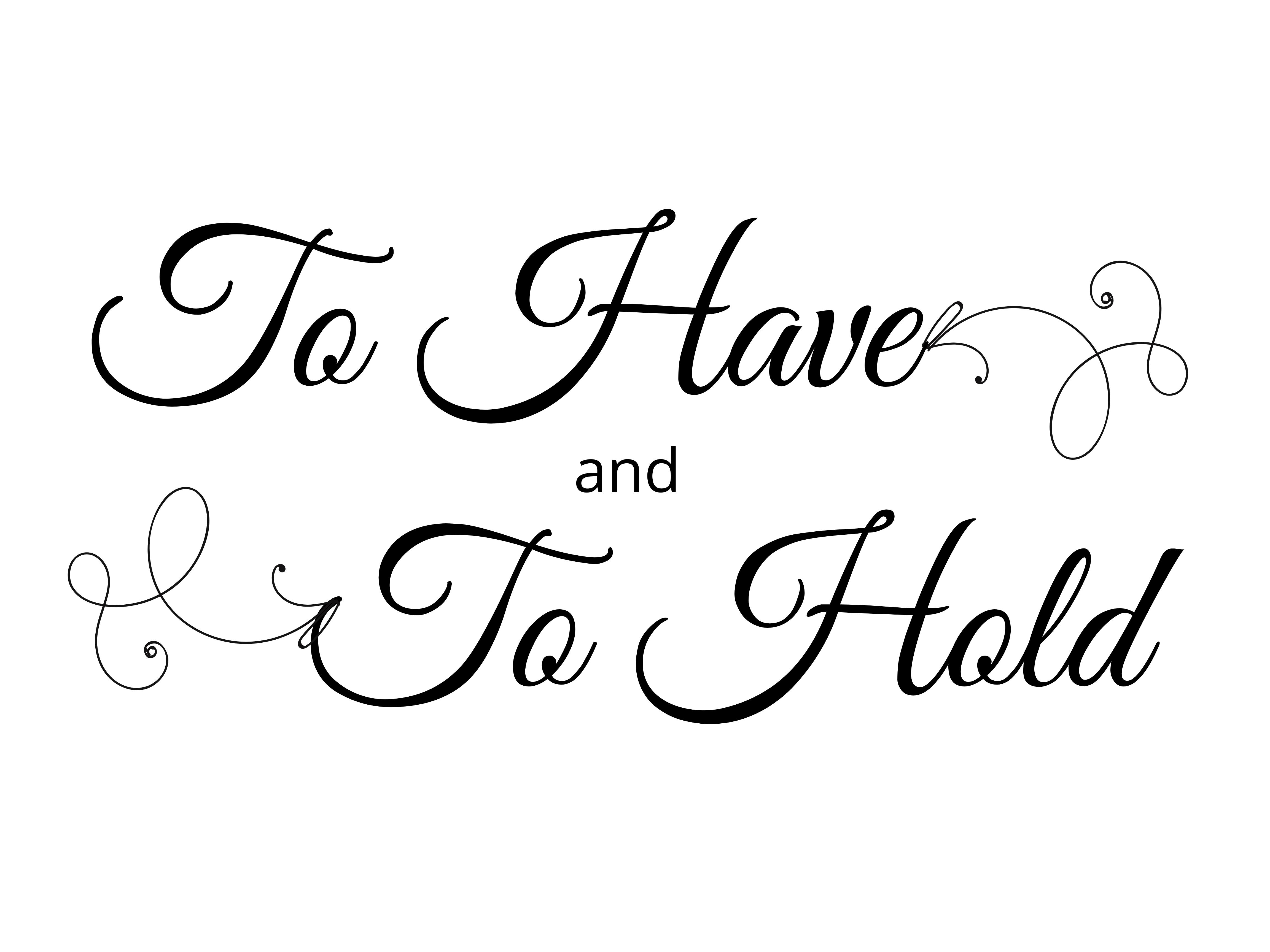 To Have and To Hold Free Printable