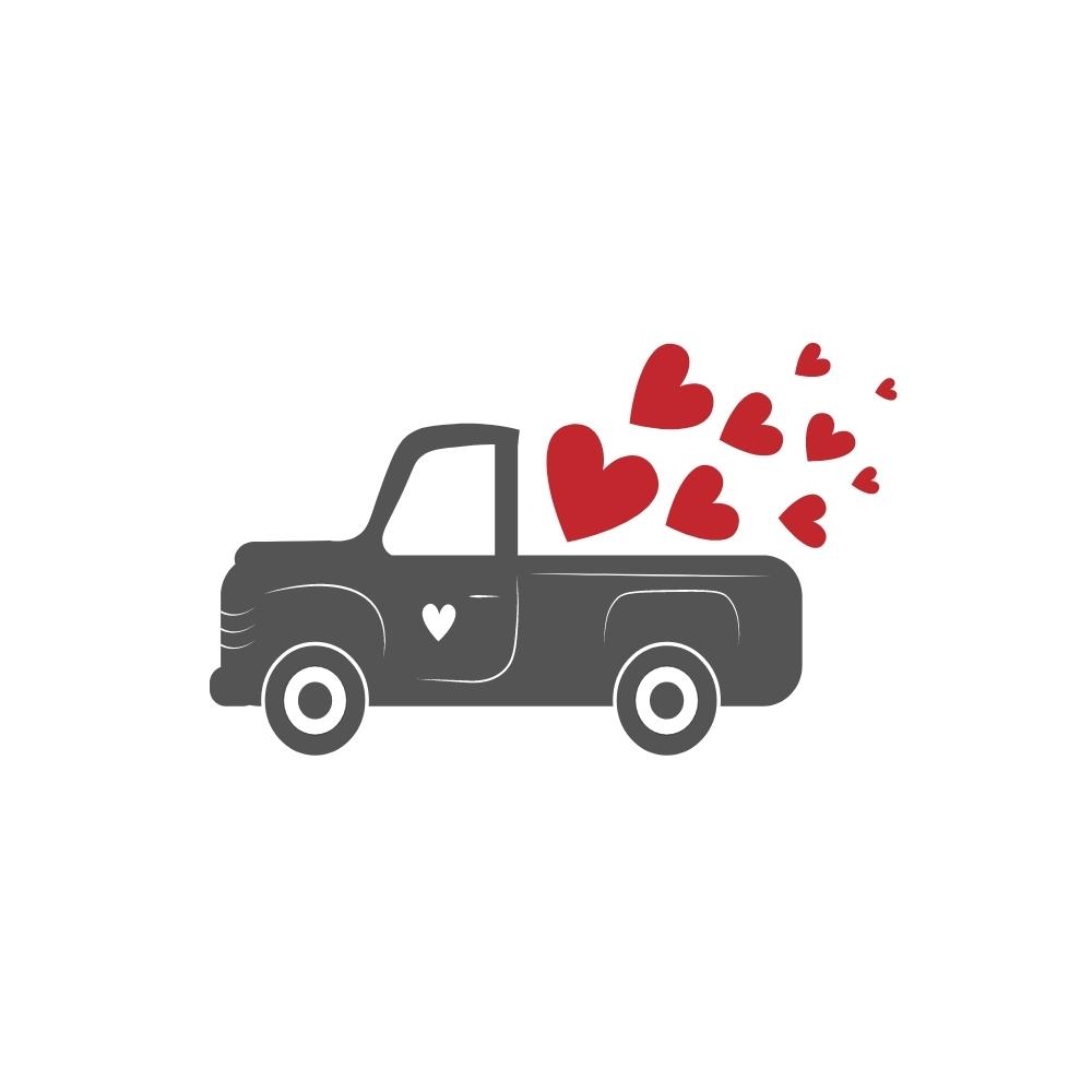 Valentine Truck SVG